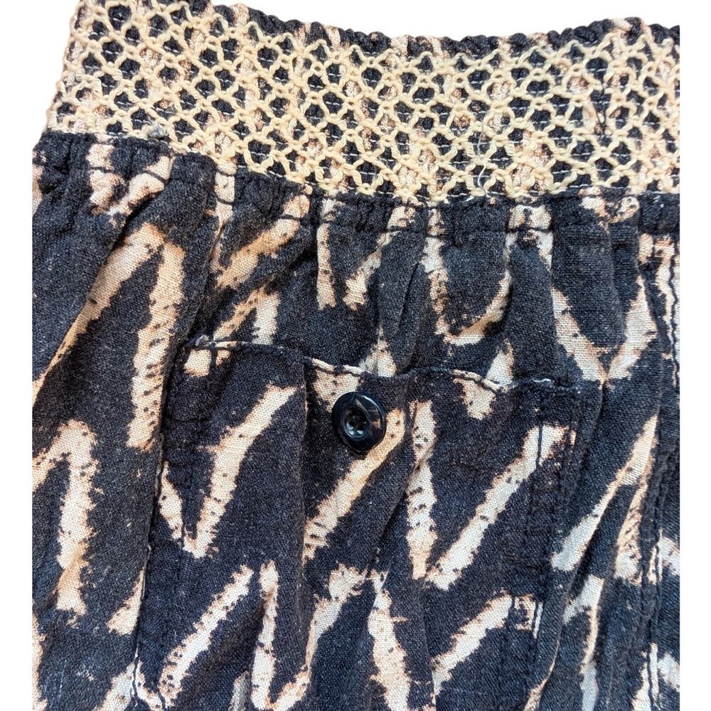 Cali 1850 Linen Blend Navy and White Pant Size L Beach coastal boho lightweight - Picture 7 of 8